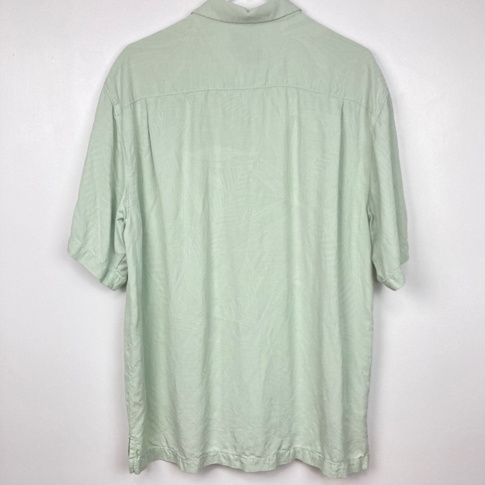 TOMMY BAHAMA Green Silk Button Down Shirt - Size L - Picture 2 of 11